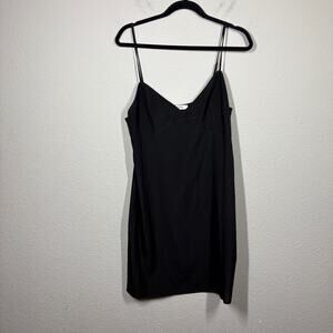 Dorothee Schumacher 3/Medium Mini Slip Dress Black Spaghetti Adjustable Straps